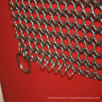 304 / 316l en acier inoxydable anti-coupe en métal anneau mailles chainmail